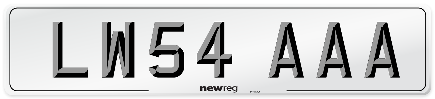 LW54 AAA Number Plate from New Reg